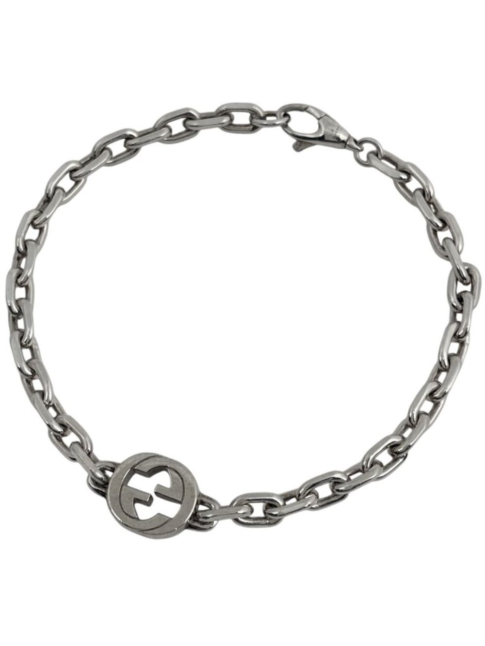 Gucci Interlocking G Bracelet 925 Sterling Silver
